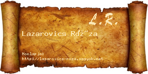 Lazarovics Róza névjegykártya